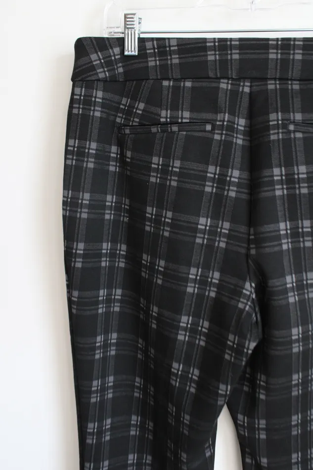 Ann Taylor LOFT Rings Ann Taylor Factory Black Gray Plaid Pant 12 Petite