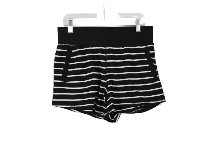 Athletic Works Rings Athletic Works Black Striped Shorts S