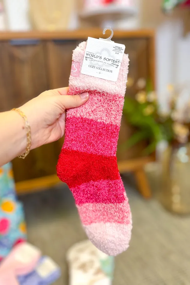 Crescent Sock Company Earrings Worlds Softest Socks Pink Ombre