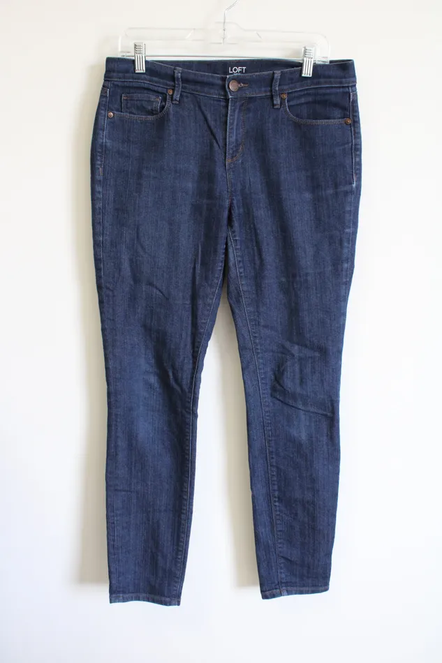Earrings Ann Taylor LOFT LOFT Modern Skinny Dark Wash Jeans 8