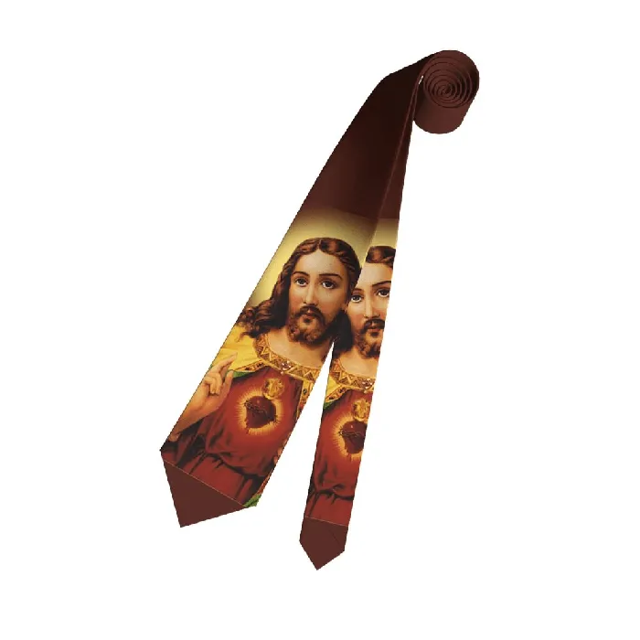 Jesus Christ Sacred Heart Necktie Lords Guidance Necklaces
