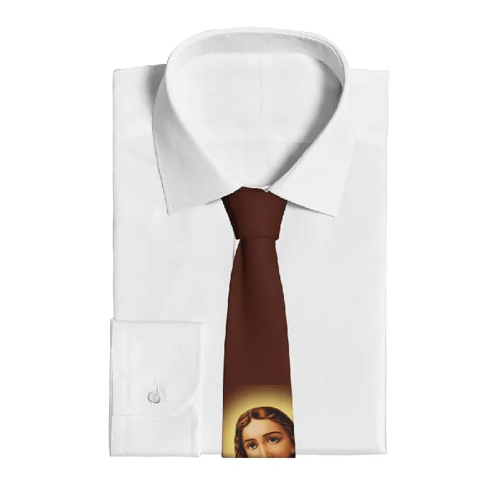 Jesus Christ Sacred Heart Necktie Lords Guidance Necklaces