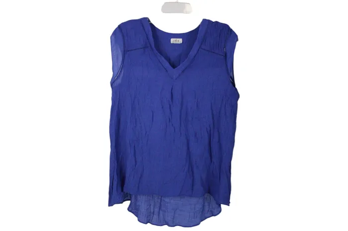 Rings Creative Design Works CDW Cobalt Blue Blouse M