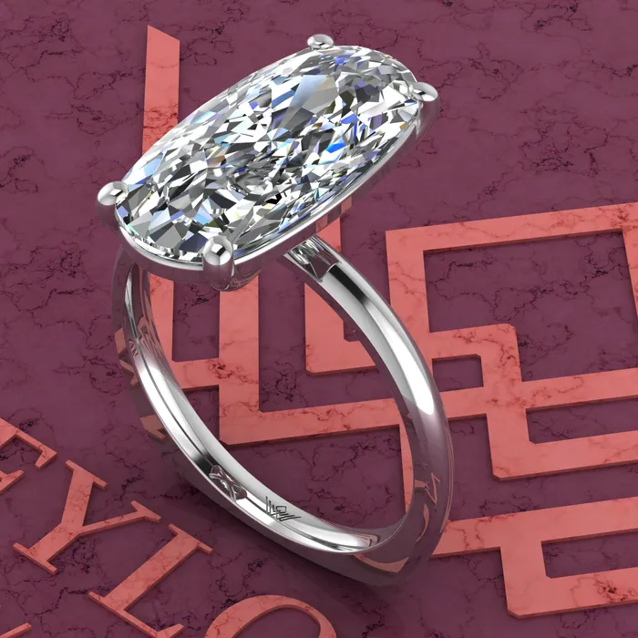 65 Carat Elongated Cushion Cut 4 Prongs Solitaire D Color Basket Moissanite Ring Leyloon Jewelry Rings