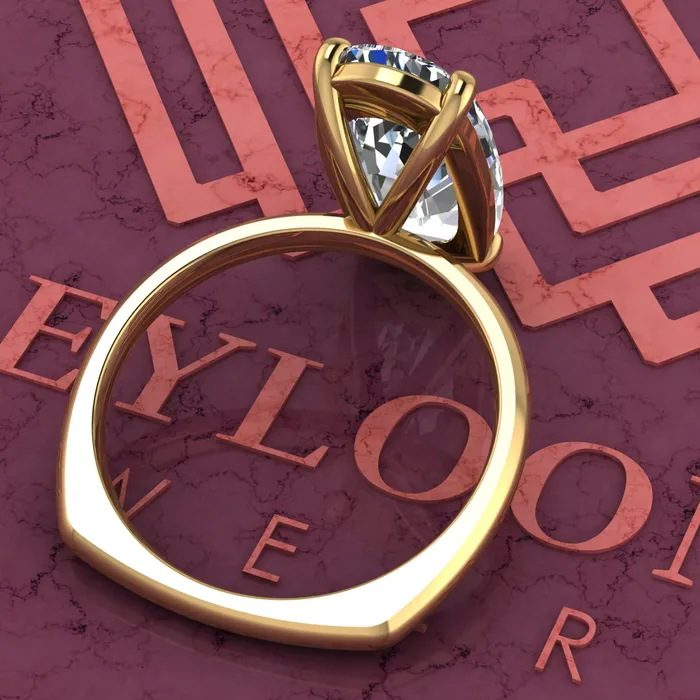 65 Carat Elongated Cushion Cut 4 Prongs Solitaire D Color Basket Moissanite Ring Leyloon Jewelry Rings