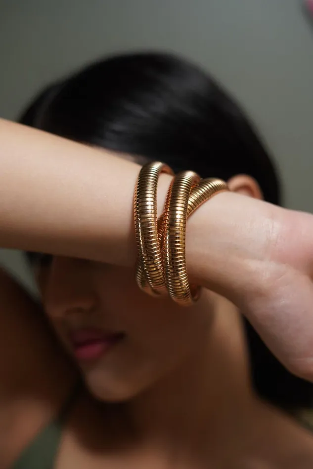 Attrangi Bracelets Treeda Gold Chunky Western Bracelet