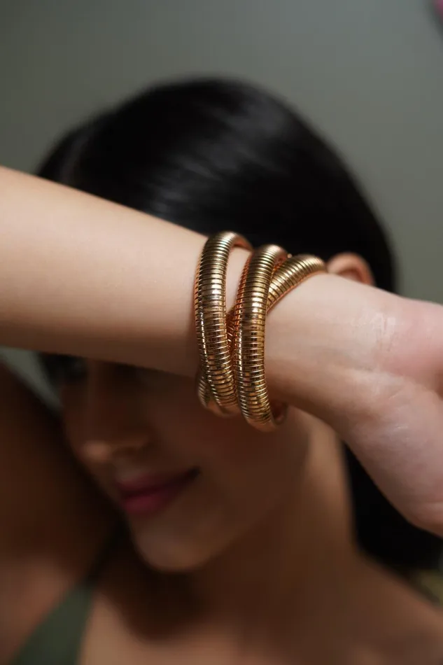 Attrangi Bracelets Treeda Gold Chunky Western Bracelet