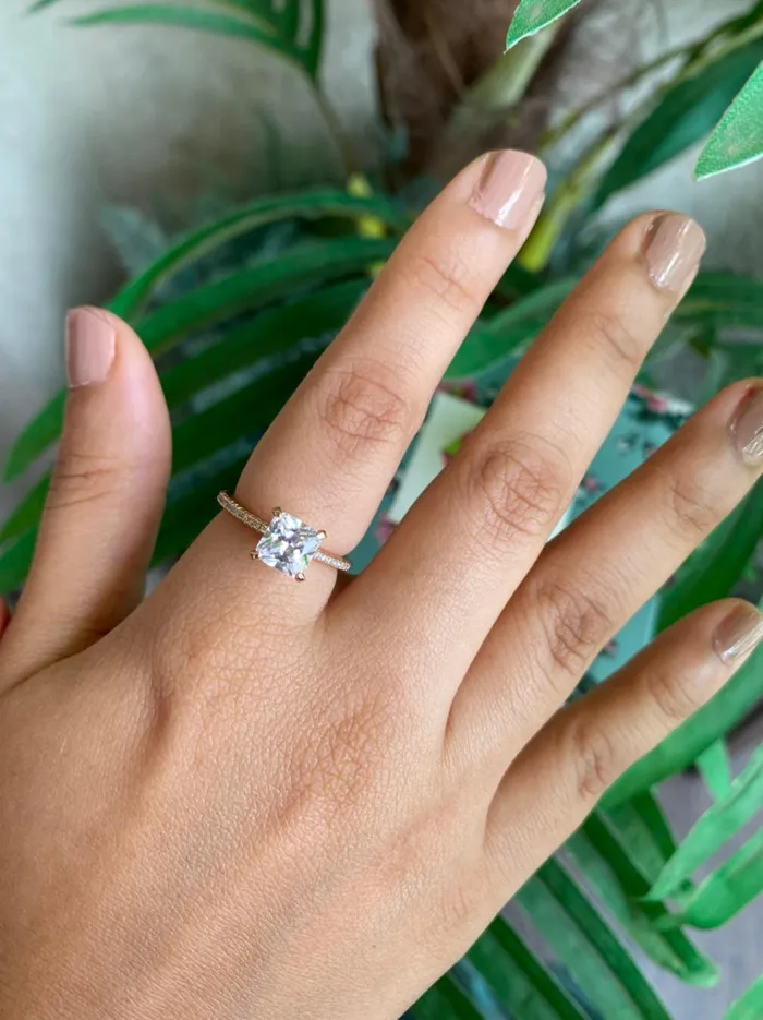 attrangi1 Rings 1 Carat Princess Cut Daily Wear Ring attrangi1 Rings 1 Carat Princess Cut Daily Wear Ring