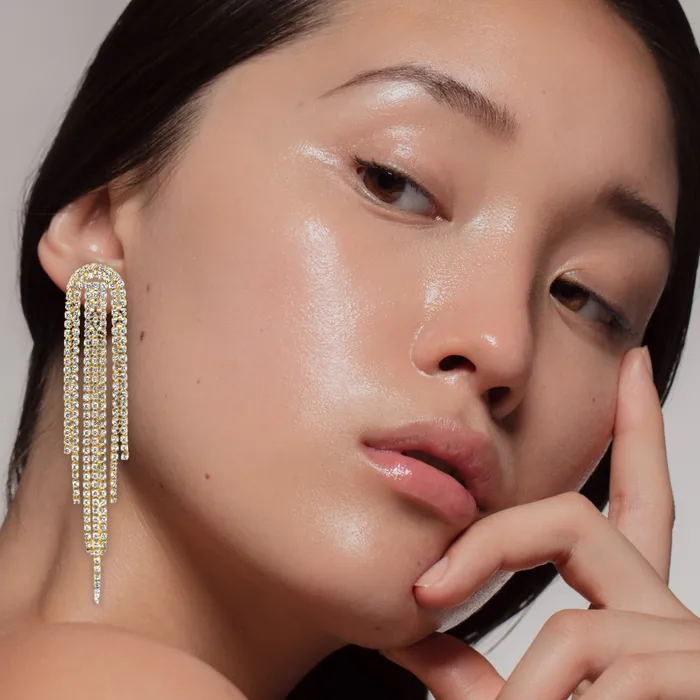 Earrings Ellie Vail Rebecca Tassel Chain Earring