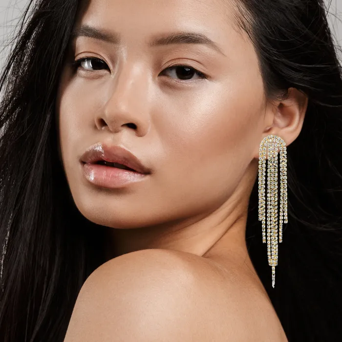 Earrings Ellie Vail Rebecca Tassel Chain Earring