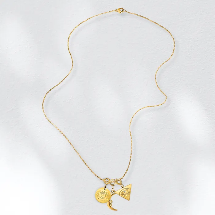 Necklaces Ellie Vail Addison Evil Eye Charm