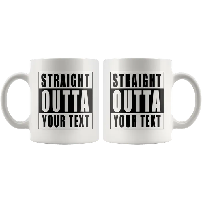 Rings teelaunch Straight Outta Your Text White Mug
