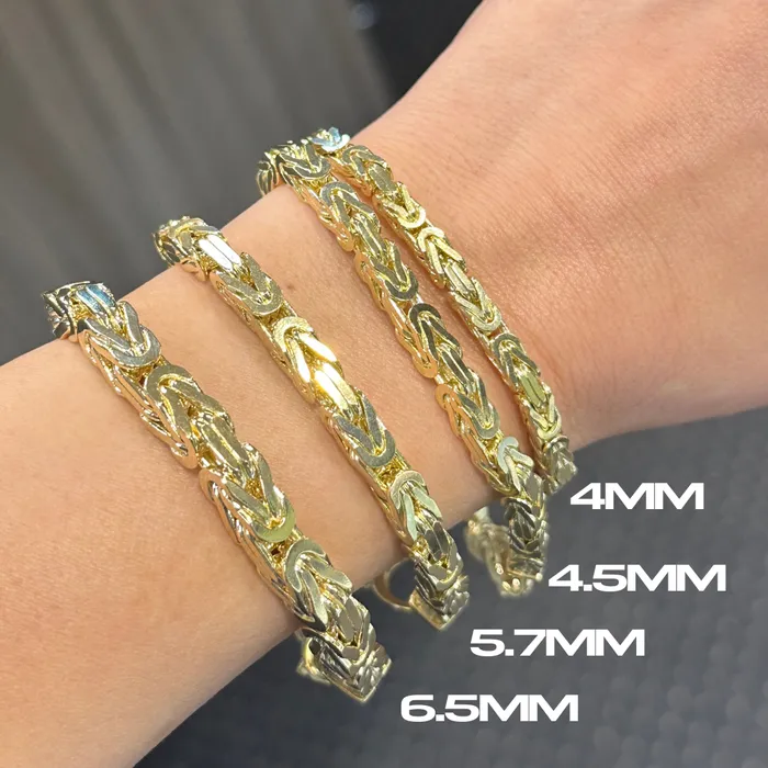 Saints Gold Co Bracelets 57MM Byzantine Bracelet
