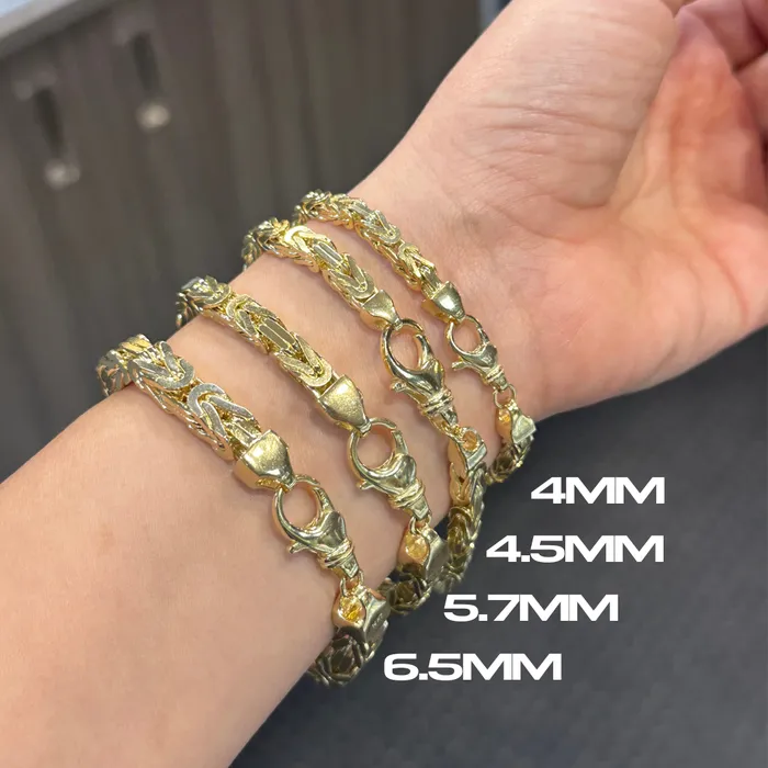 Saints Gold Co Bracelets 57MM Byzantine Bracelet
