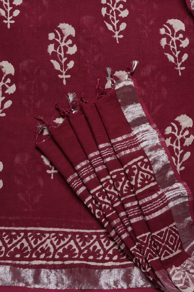 Teejh Earrings Teejh Saraswati Linen Saree