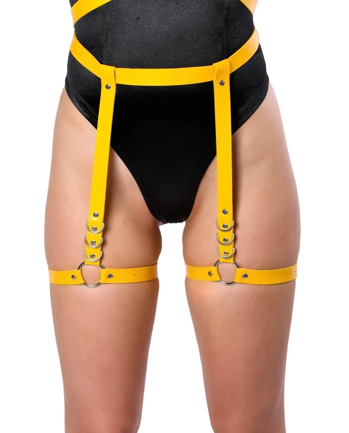 THE LUMI SHOP Classic Vegan Leather Leg Harness Earrings