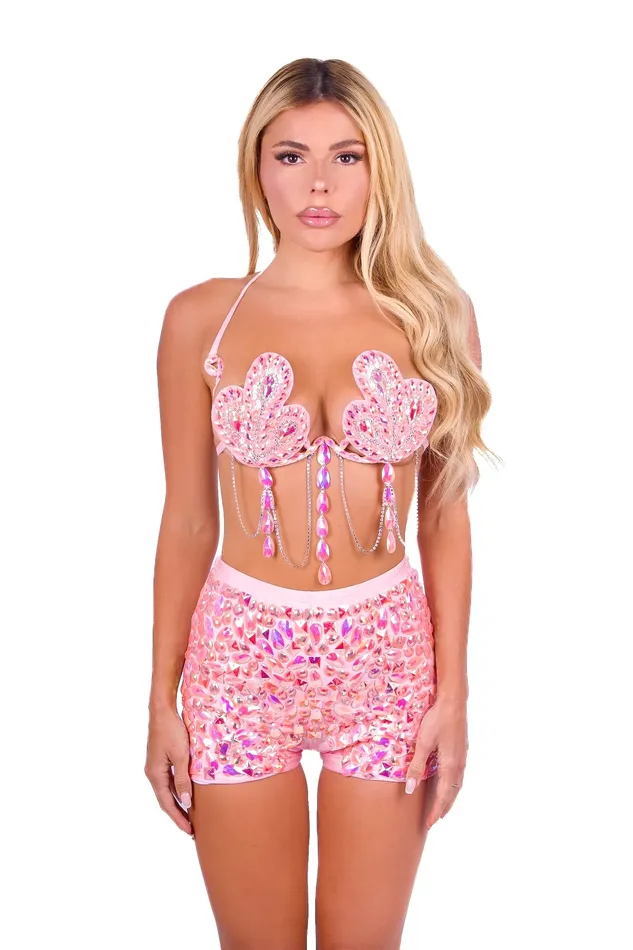 THE LUMI SHOP Earrings Pink Flamingo Carnival Sequin Shorts