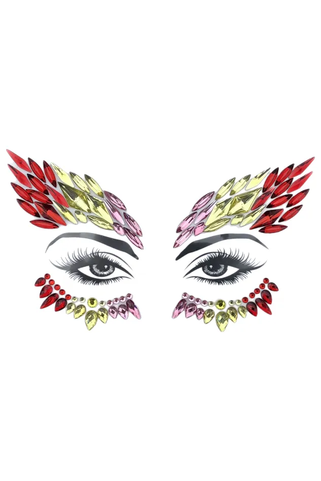THE LUMi SHOP Earrings Warrior Rhinestone Crystal Face Jewels