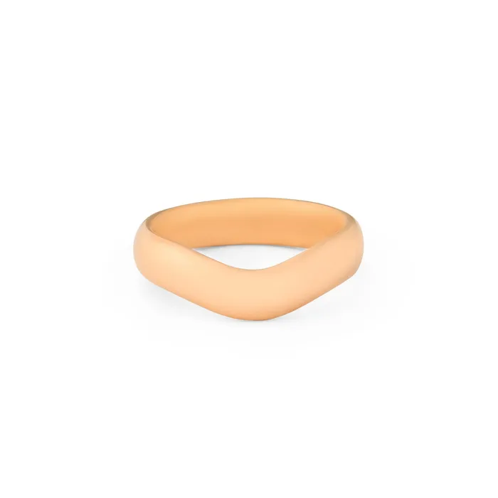 Vintage Rings Tiffany Co Elsa Peretti Curved 18k Rose Gold Ring