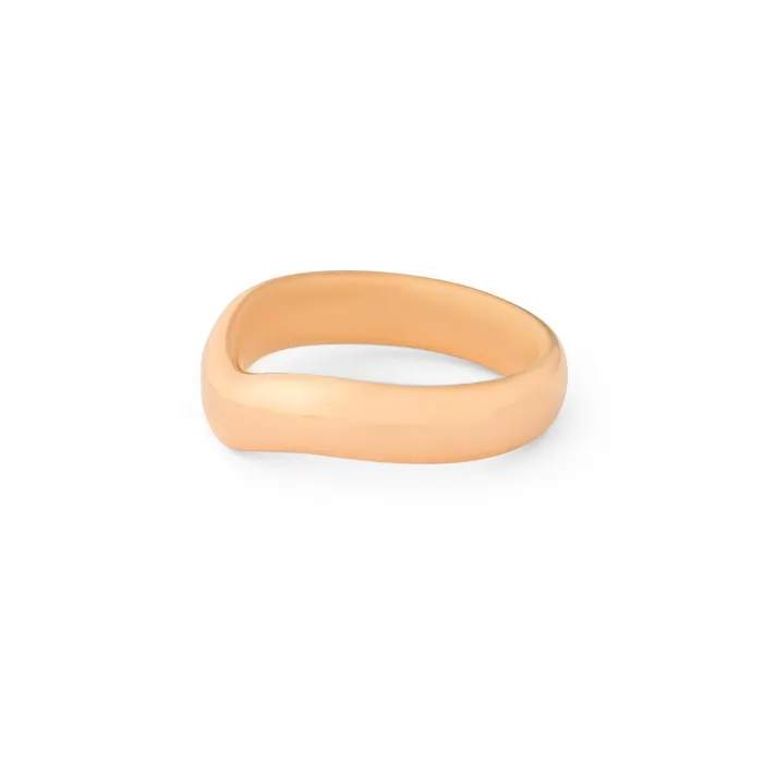 Vintage Rings Tiffany Co Elsa Peretti Curved 18k Rose Gold Ring