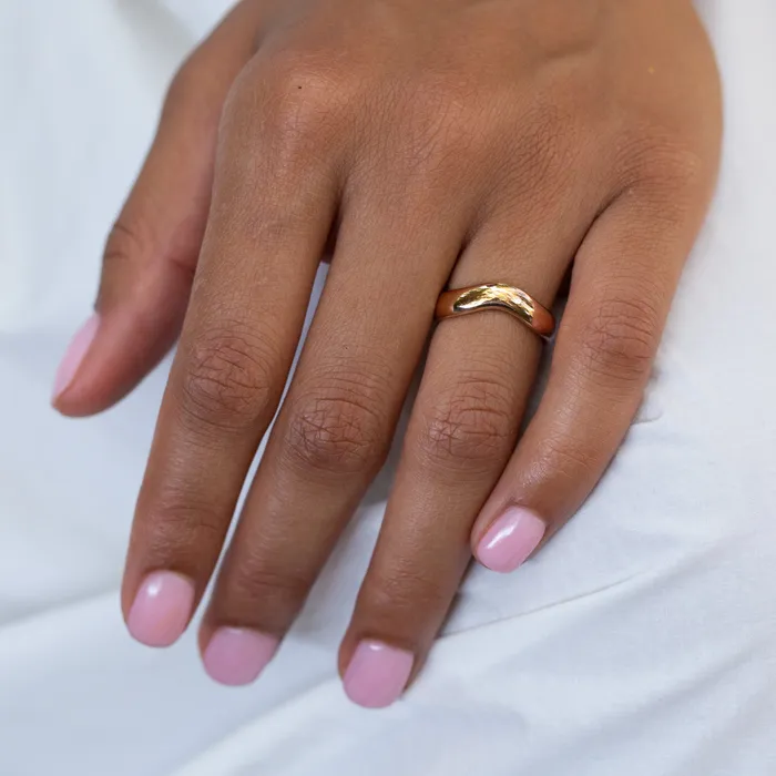 Vintage Rings Tiffany Co Elsa Peretti Curved 18k Rose Gold Ring