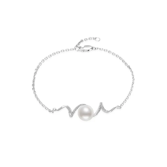 18K Diamond Akoya Pearl Bracelet KB00047 LOVE Pearly Lustre Bracelets
