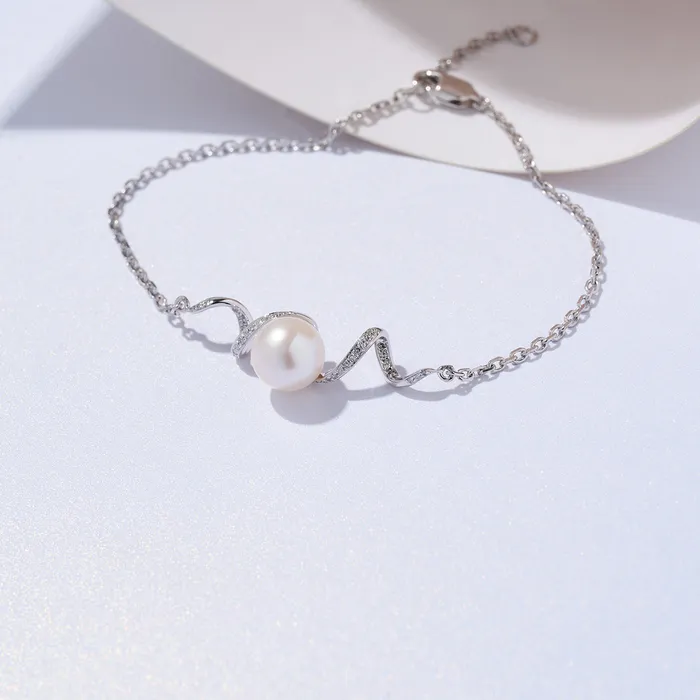 18K Diamond Akoya Pearl Bracelet KB00047 LOVE Pearly Lustre Bracelets