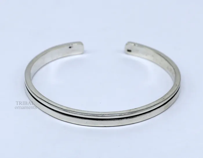 925 sterling silver or Gold polished handmade plain design gorgeous Bangle cuff bracelet kada best unisex tribal gifting jewelry Gcuff118 TRIBAL ORNAMENTS Bracelets
