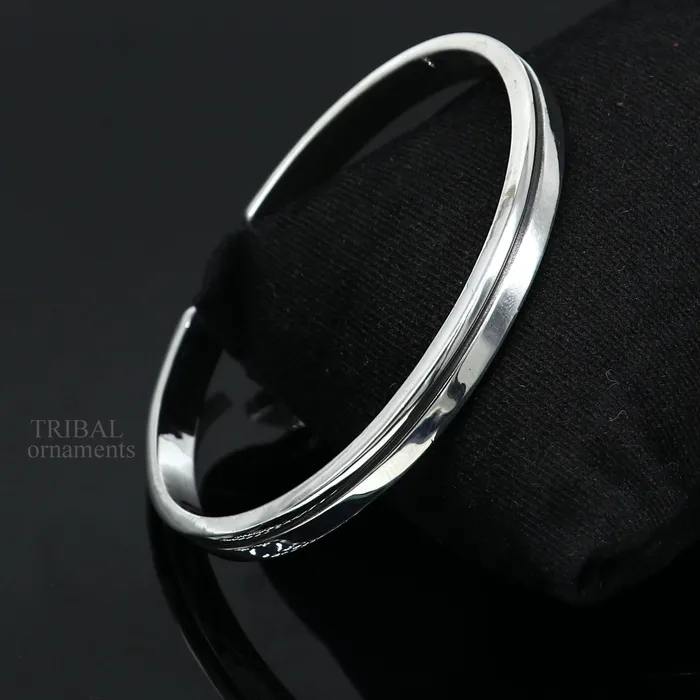 925 sterling silver or Gold polished handmade plain design gorgeous Bangle cuff bracelet kada best unisex tribal gifting jewelry Gcuff118 TRIBAL ORNAMENTS Bracelets