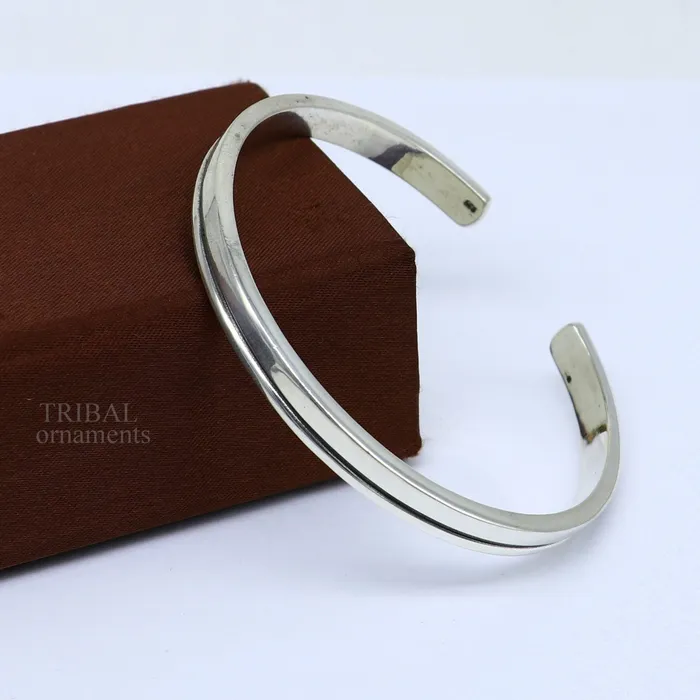 925 sterling silver or Gold polished handmade plain design gorgeous Bangle cuff bracelet kada best unisex tribal gifting jewelry Gcuff118 TRIBAL ORNAMENTS Bracelets