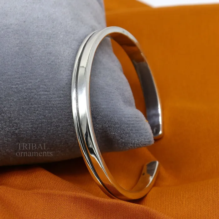 925 sterling silver or Gold polished handmade plain design gorgeous Bangle cuff bracelet kada best unisex tribal gifting jewelry Gcuff118 TRIBAL ORNAMENTS Bracelets