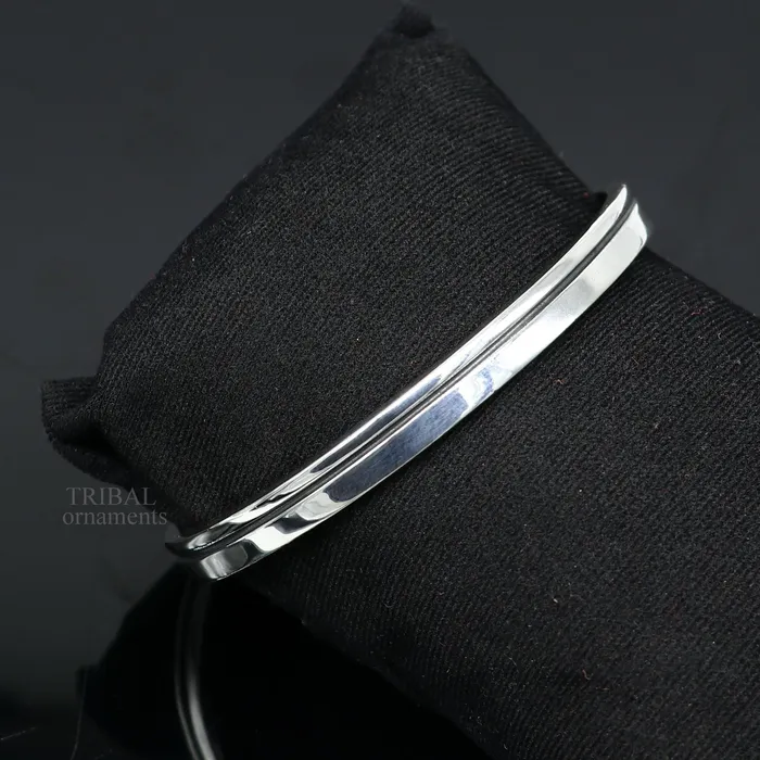 925 sterling silver or Gold polished handmade plain design gorgeous Bangle cuff bracelet kada best unisex tribal gifting jewelry Gcuff118 TRIBAL ORNAMENTS Bracelets