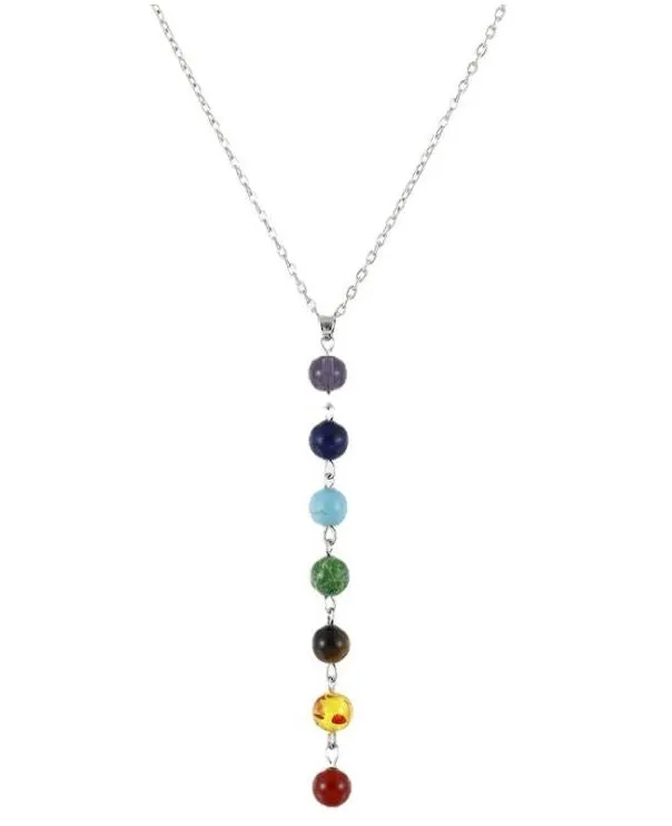 alice Necklaces N1059 Silver Multi Color Bead Necklace with FREE Earrings