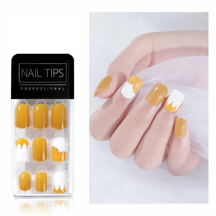 Ashley NS80 Short Press On Nails 30 Pieces Earrings