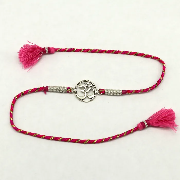 Bracelets TRIBAL ORNAMENTS 925 sterling silver handmade AUM OM design Rakhi Bracelet amazing stylish gift for Rakshabandhan rk42