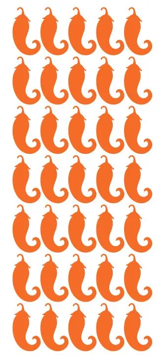 Earrings Winter Park Products Orange Chili Pepper Stickers Sticker 114 DC03035