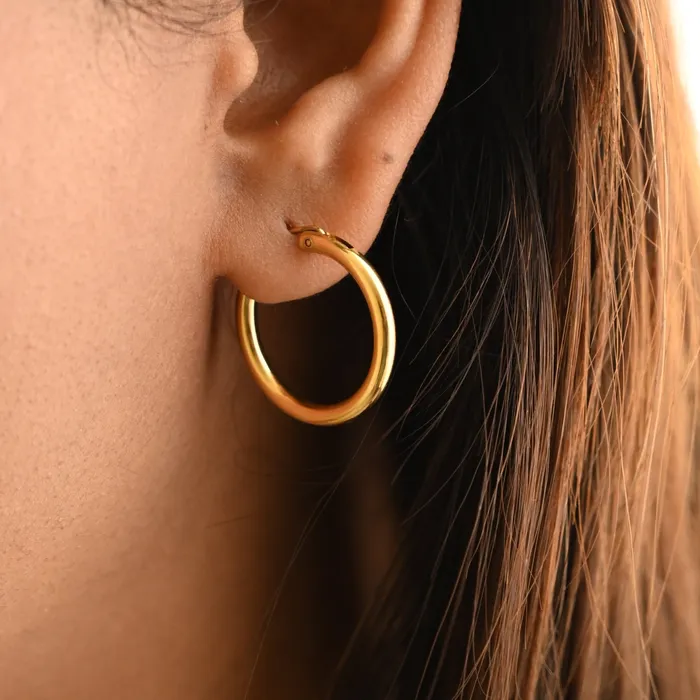 Jewelvers Earrings 14K GoldFilled Small Hoop Earrings 22MM