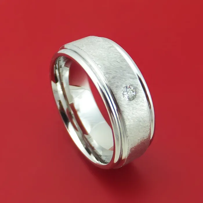 Lashbrook Rings Cobalt Chrome and Diamond Ring Custom Made Band