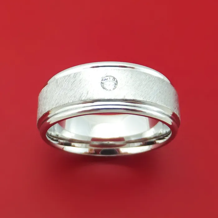 Lashbrook Rings Cobalt Chrome and Diamond Ring Custom Made Band Lashbrook Rings Cobalt Chrome and Diamond Ring Custom Made Band