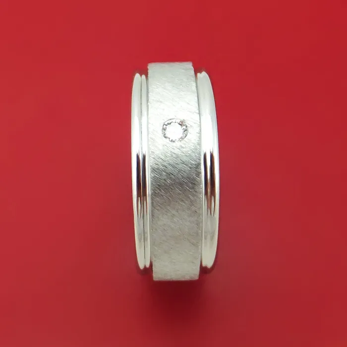 Lashbrook Rings Cobalt Chrome and Diamond Ring Custom Made Band Lashbrook Rings Cobalt Chrome and Diamond Ring Custom Made Band