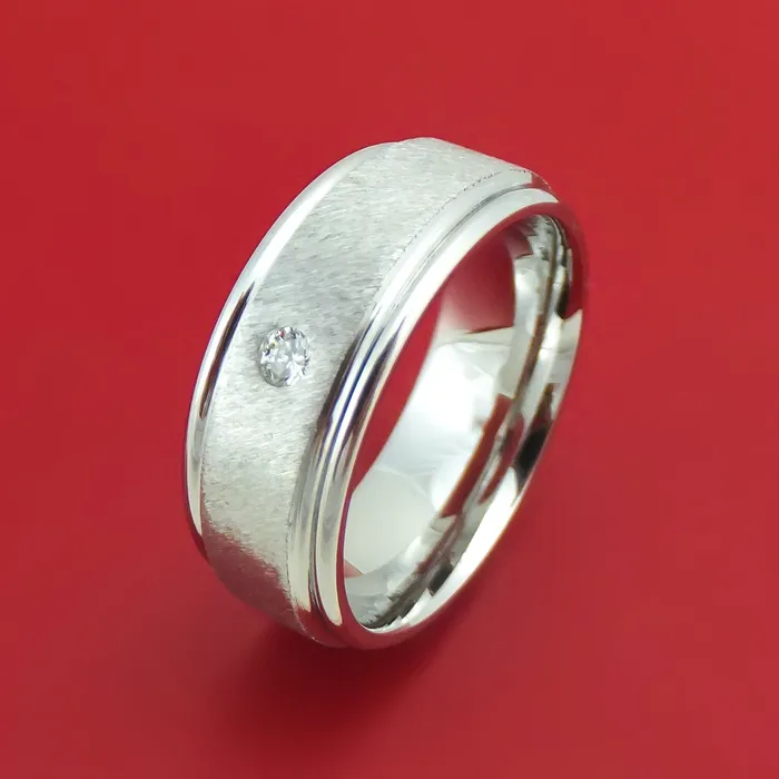 Lashbrook Rings Cobalt Chrome and Diamond Ring Custom Made Band Lashbrook Rings Cobalt Chrome and Diamond Ring Custom Made Band