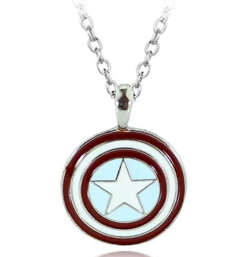 Necklaces AZ58 Silver Star Shield Necklace with FREE EARRINGS alice