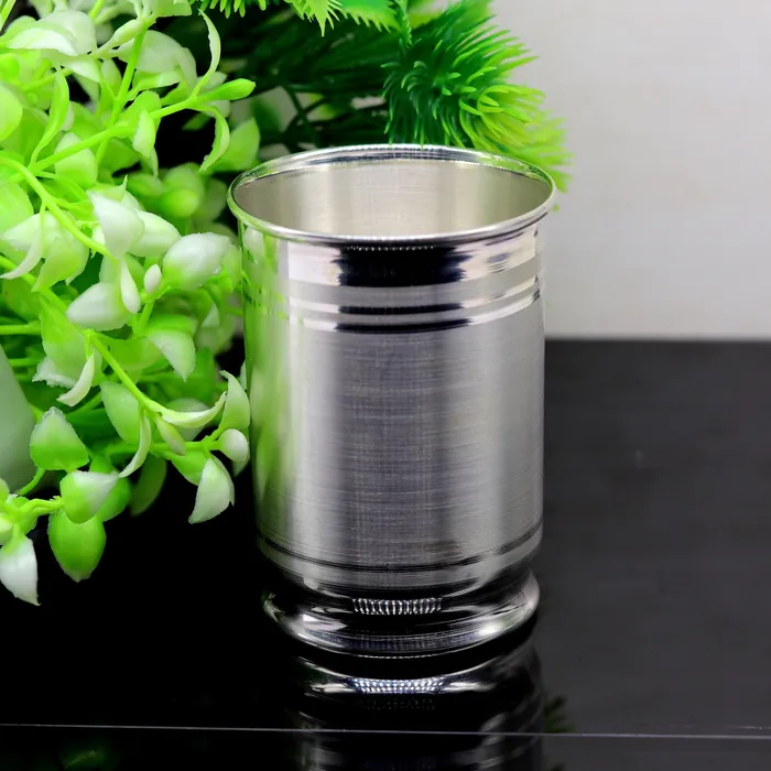Pure 999 fine silver handmade vessel watermilk Glass tumbler silver flask baby kids silver utensils stay healthy water glass sv100 TRIBAL ORNAMENTS Rings