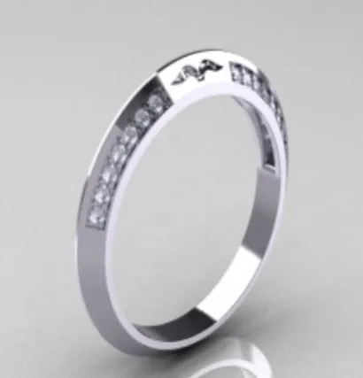 Rings alice R79 Silver Rhinestone Band Ring