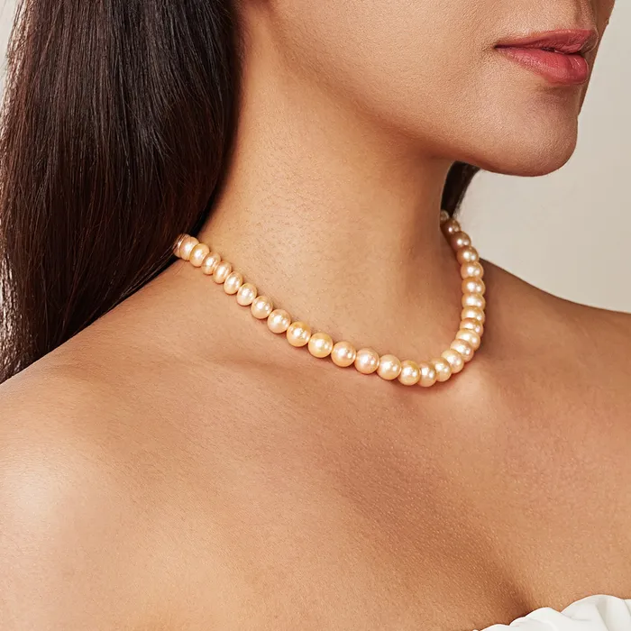 Top Grade Pink Freshwater Pearl Necklace WN00337 Pearly Lustre Necklaces