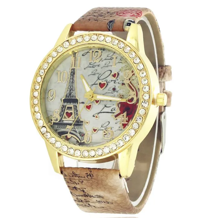 Watches 01 W481 Brown Paris Collection Quartz Watch