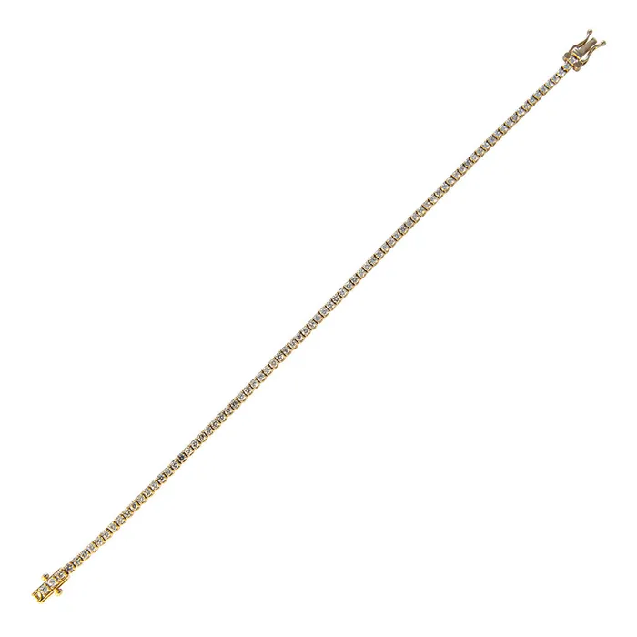 2ctw Diamond 14K Yellow Gold Tennis Bracelet Croghans Bracelets