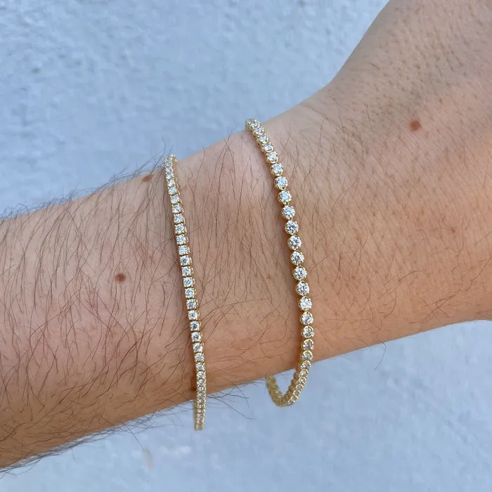 2ctw Diamond 14K Yellow Gold Tennis Bracelet Croghans Bracelets
