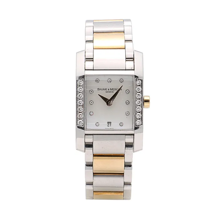 Baume Mercier Rings Baume Mercier TwoTone MOP Dial Diamonds 22 x 33mm Quartz Preowned