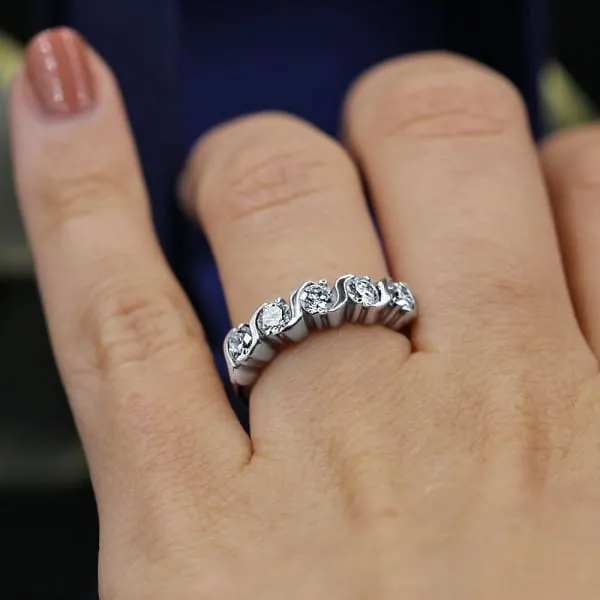 Beautiful HalfWay Wedding Diamond Ring B17750 Diamond Source NYC Rings Beautiful HalfWay Wedding Diamond Ring B17750 Diamond Source NYC Rings